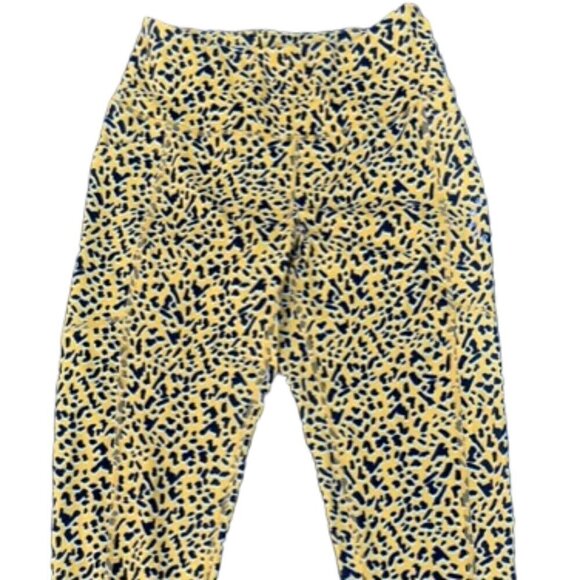 BCBGeneration Leggings High Waist Pants Leopard Print Yellow Women's Medium $68 - Picture 1 of 10